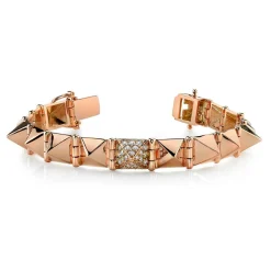 Online LARGE SPIKE BRACELET WITH ONE DIAMOND SPIKE Spikes