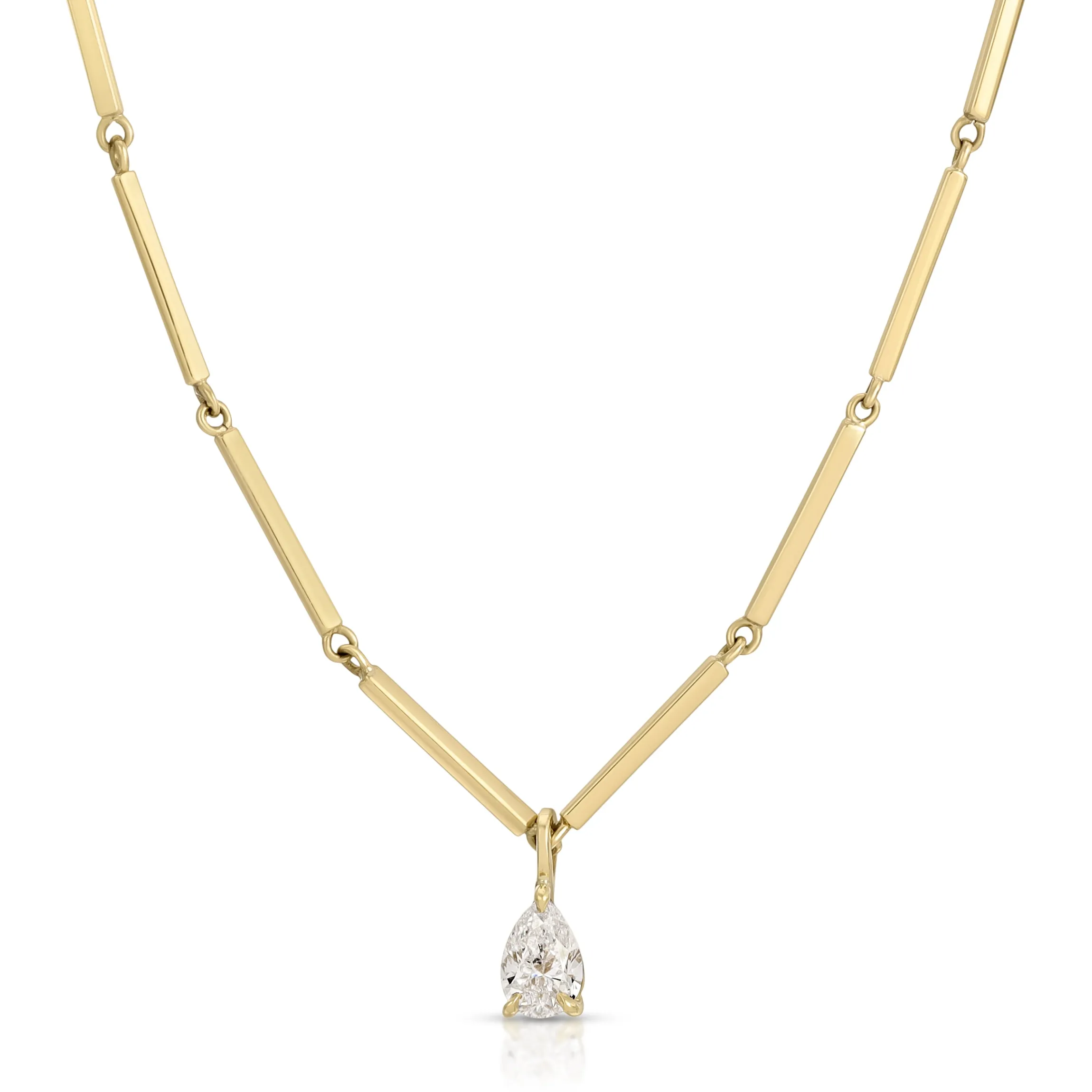 Hot LOUISE NECKLACE WITH PEAR DIAMOND PENDANT Pendants