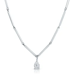 Hot LOUISE NECKLACE WITH PEAR DIAMOND PENDANT Pendants