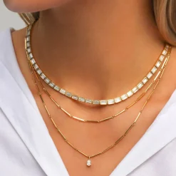 Hot LOUISE NECKLACE WITH PEAR DIAMOND PENDANT Pendants