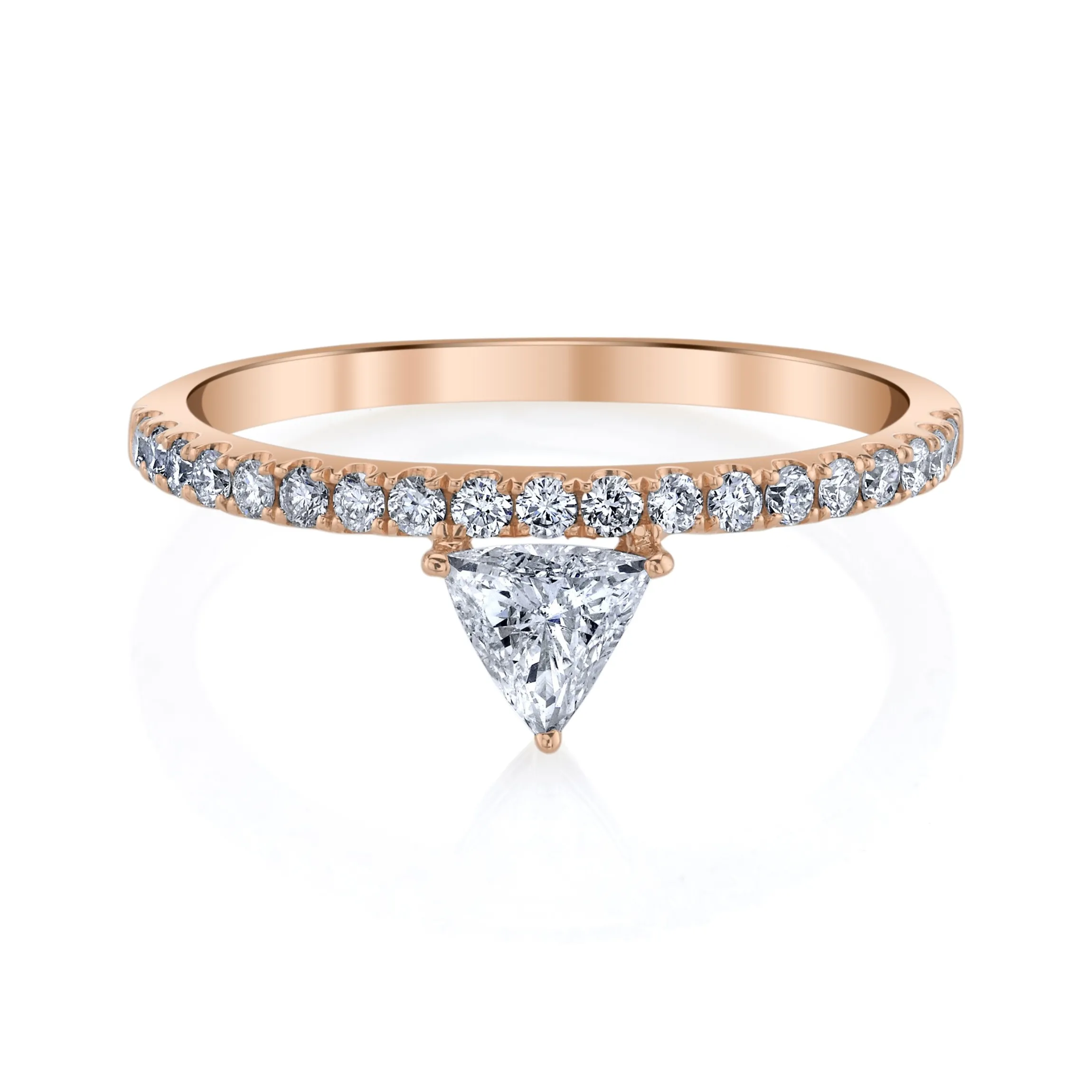 Cheap LUXE TRIANGLE DIAMOND RING Stacking