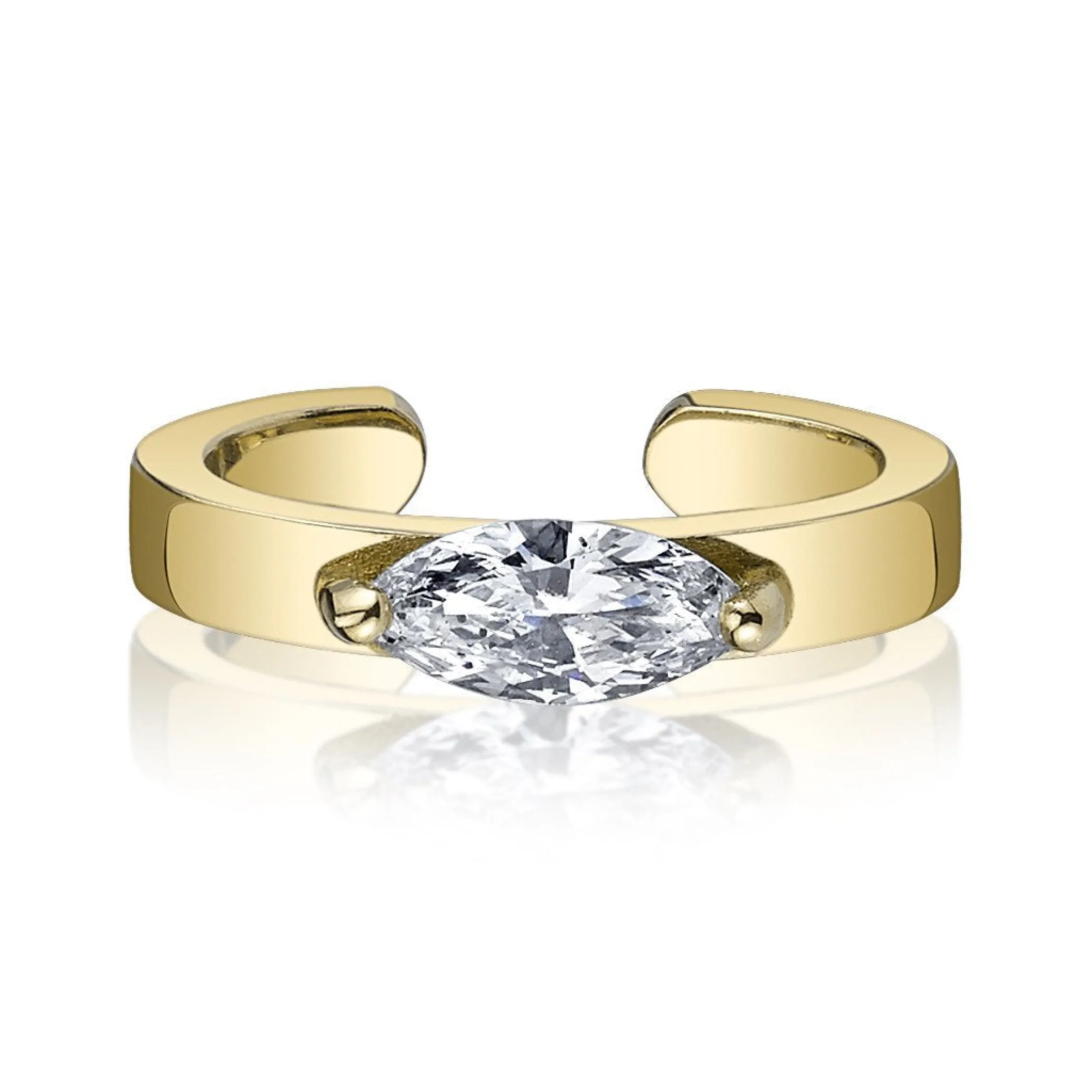 Fashion MARQUISE DIAMOND EAR CUFF Ear Cuffs