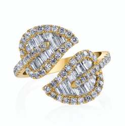 Hot MEDIUM LEAF DIAMOND RING Leaf