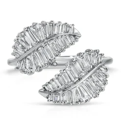 Fashion MEDIUM PALM LEAF DIAMOND RING Leaf