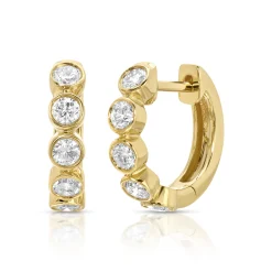 Sale MELROSE BEZELED DIAMOND HUGGIES Huggies