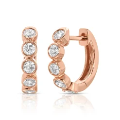 Sale MELROSE BEZELED DIAMOND HUGGIES Huggies