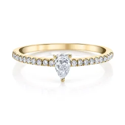 Best Sale ME/YOU PEAR DIAMOND PAVE RING Stacking