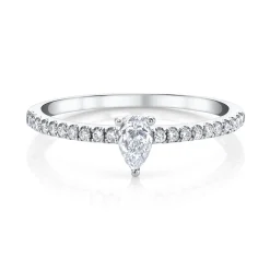 Best Sale ME/YOU PEAR DIAMOND PAVE RING Stacking