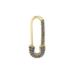 Flash Sale MINI BLUE SAPPHIRE SAFETY PIN EARRING Safety Pins & Clips