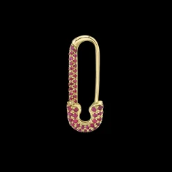 Cheap MINI RUBY SAFETY PIN EARRING Safety Pins & Clips