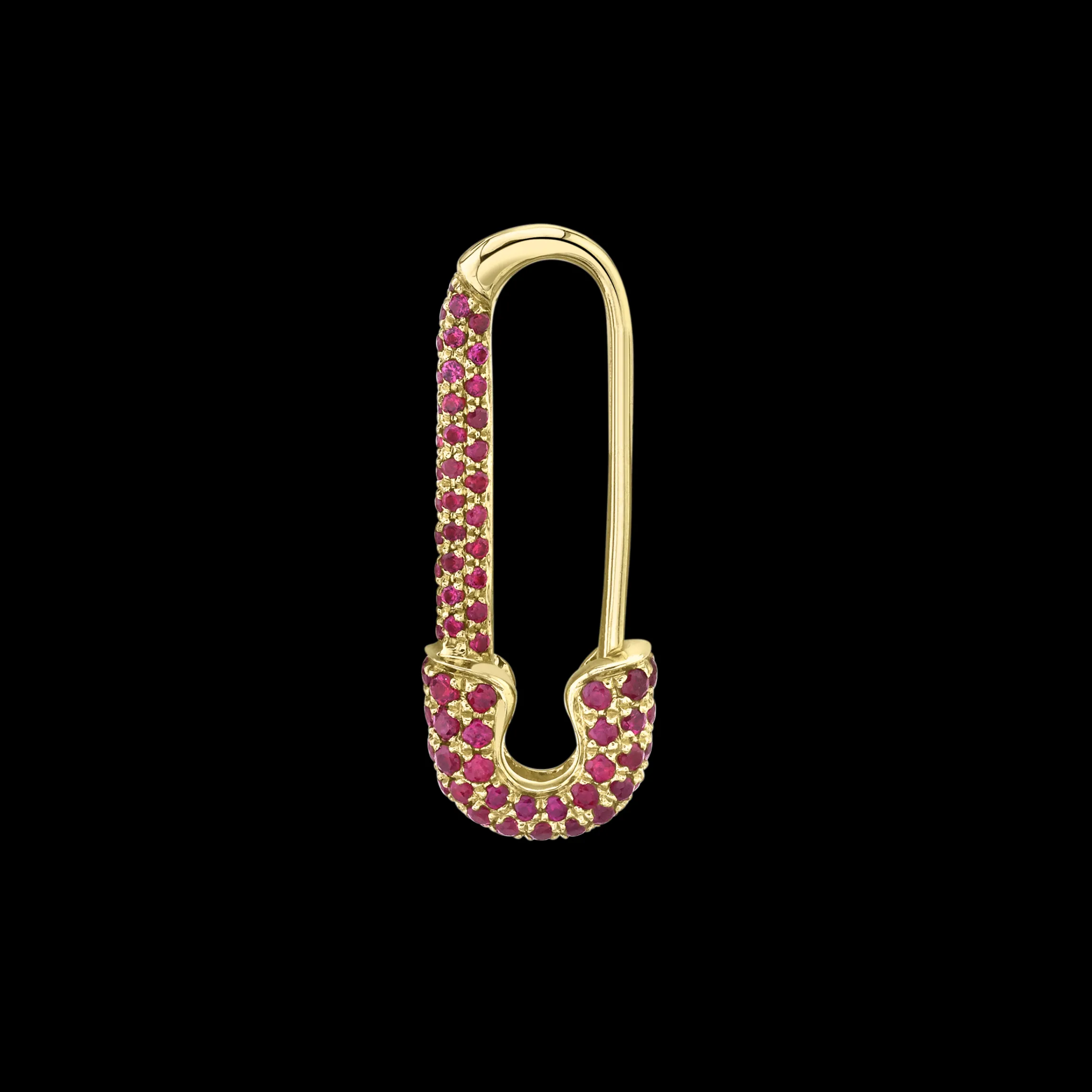 Cheap MINI RUBY SAFETY PIN EARRING Safety Pins & Clips