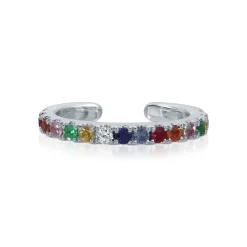 Store MULTI-COLOR DIAMOND AND FINE GEMSTONE EAR CUFF Ear Cuffs