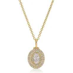 Cheap OVAL SHAPED DIAMOND LOULOU LOCKET Pendants