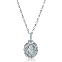 Cheap OVAL SHAPED DIAMOND LOULOU LOCKET Pendants