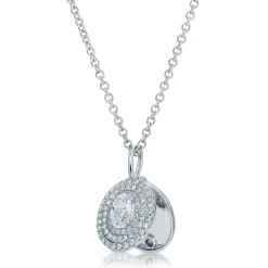 Cheap OVAL SHAPED DIAMOND LOULOU LOCKET Pendants