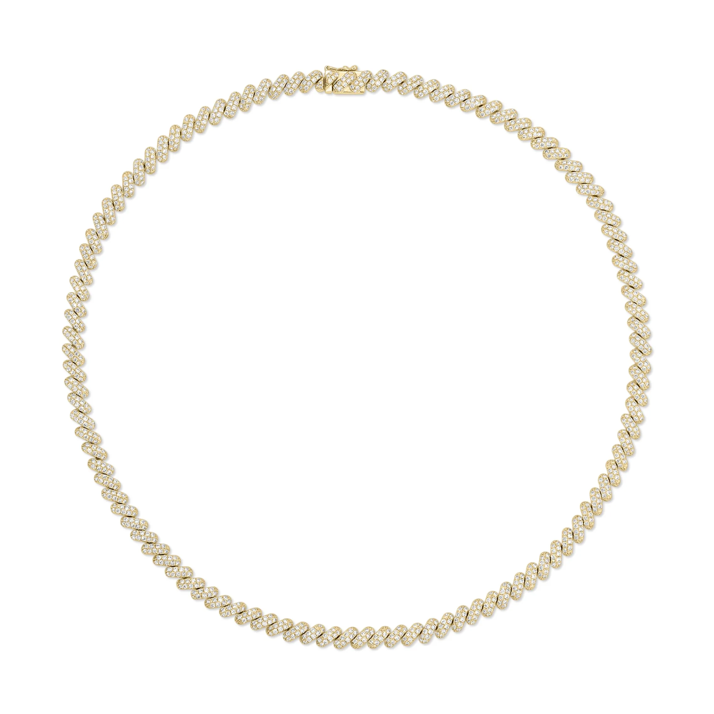 Best Sale PAVE DIAMOND COIL CHOKER Chokers