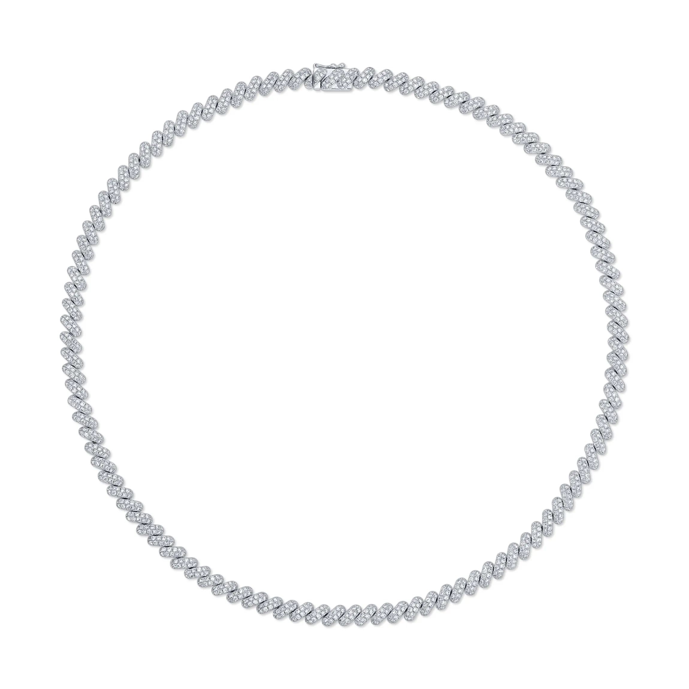 Best Sale PAVE DIAMOND COIL CHOKER Chokers