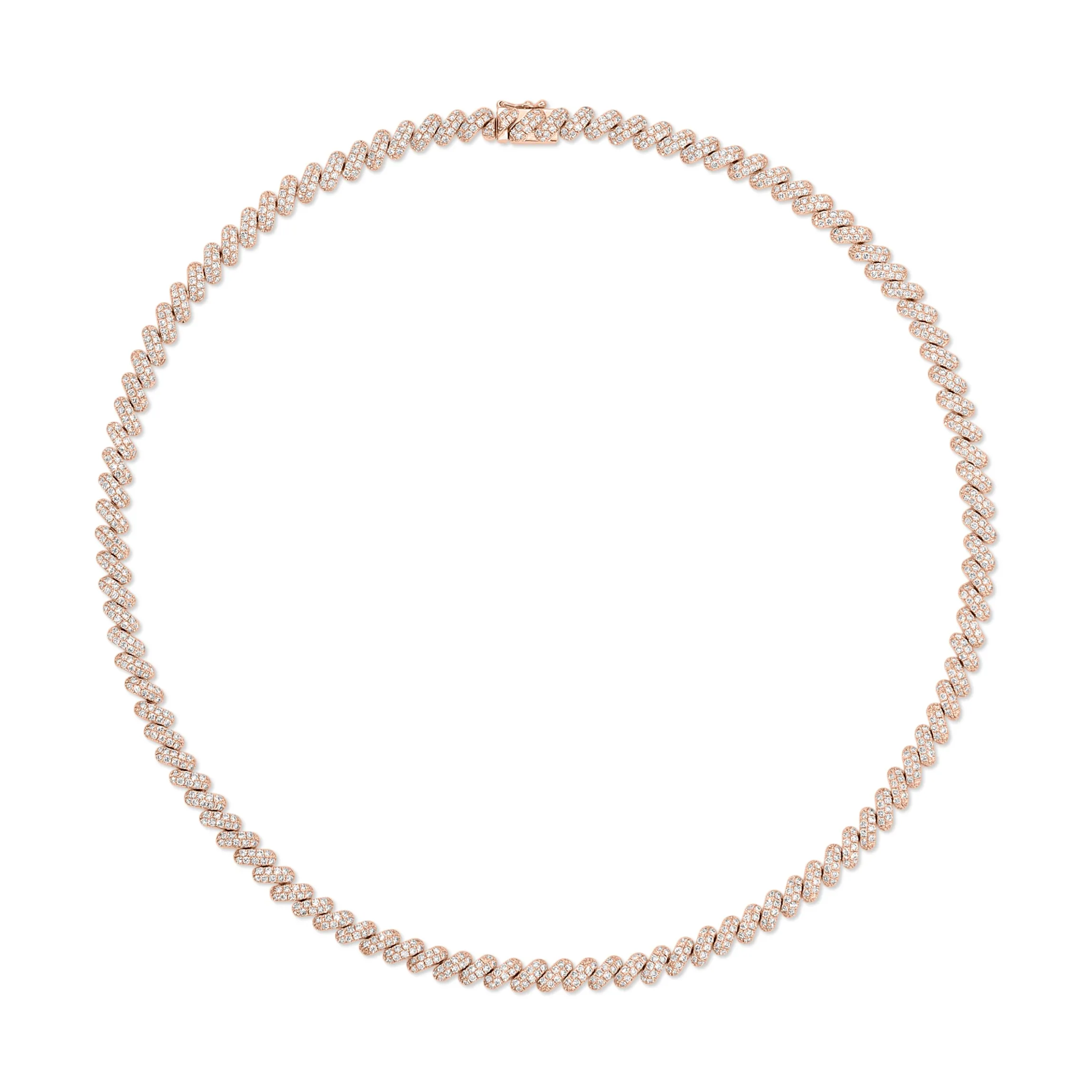Best Sale PAVE DIAMOND COIL CHOKER Chokers