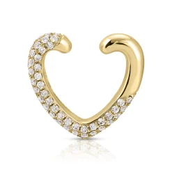 Flash Sale PAVE DIAMOND HEART EAR CUFF Ear Cuffs