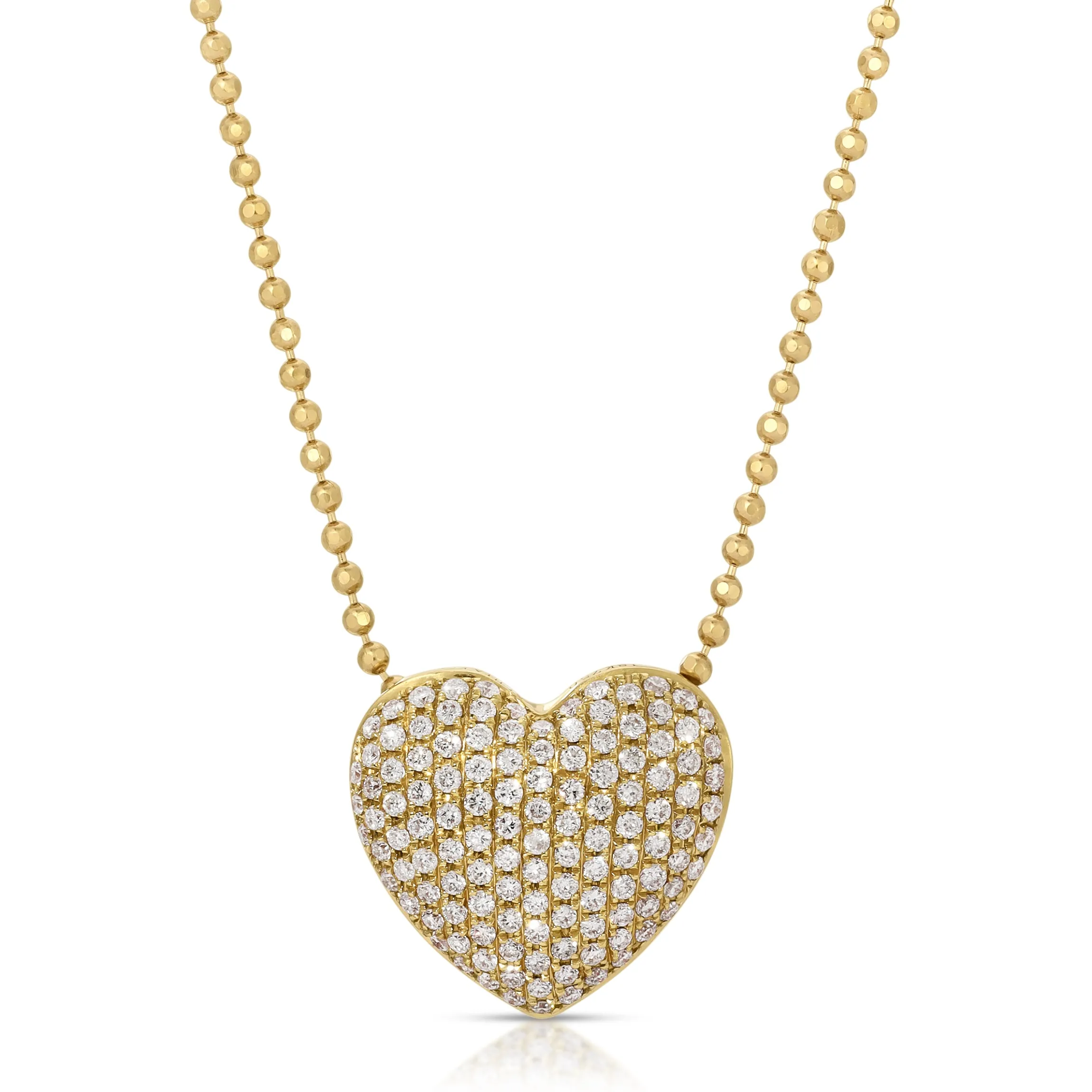Cheap PAVE DIAMOND HEART NECKLACE Pendants