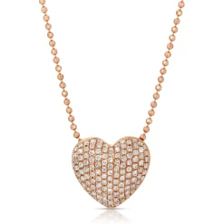 Cheap PAVE DIAMOND HEART NECKLACE Pendants
