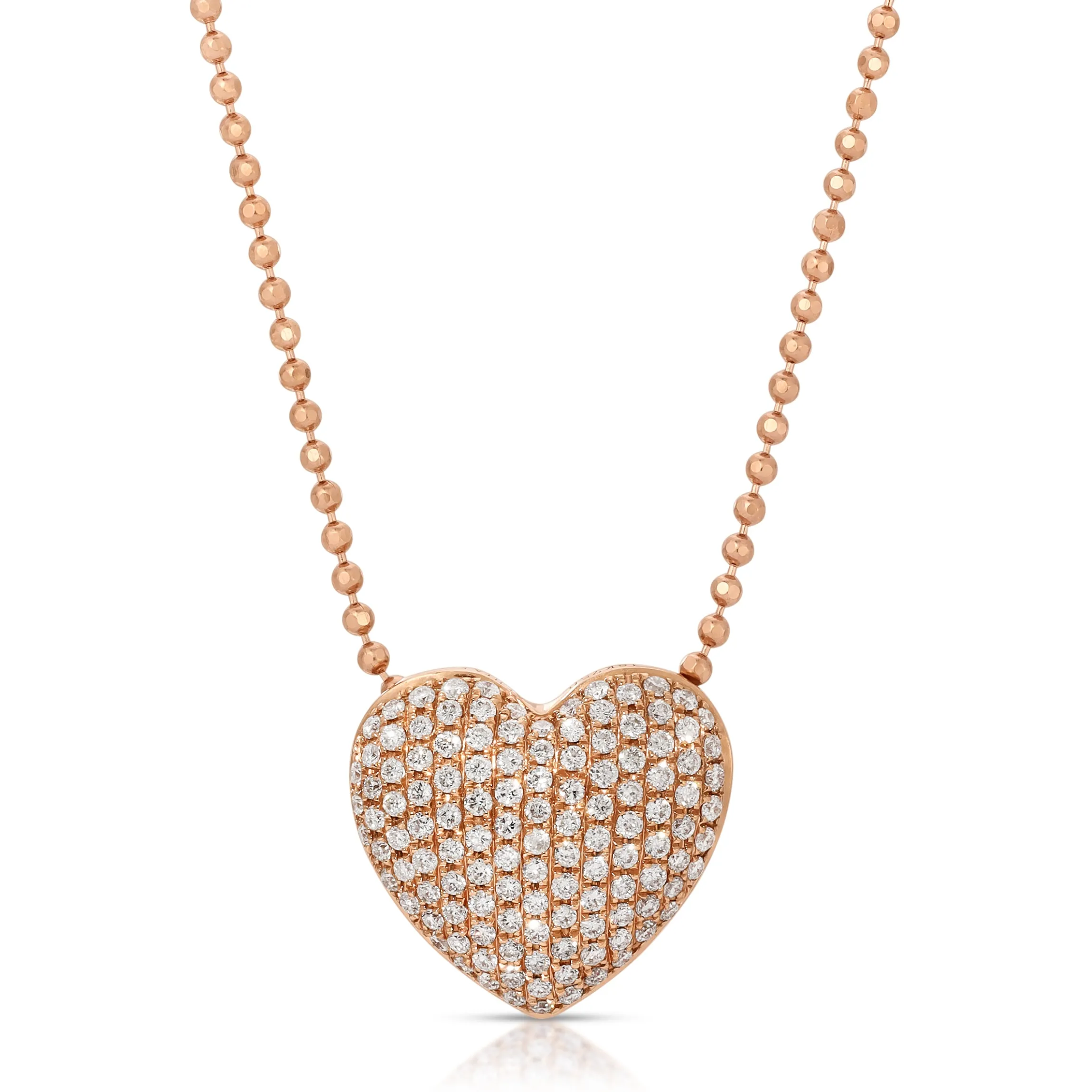 Cheap PAVE DIAMOND HEART NECKLACE Pendants