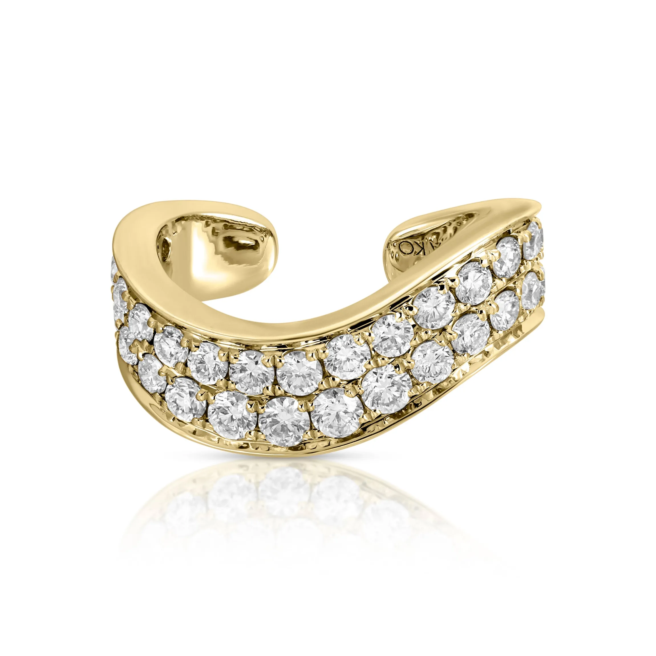 Clearance PAVE DIAMOND WAVE EAR CUFF Ear Cuffs
