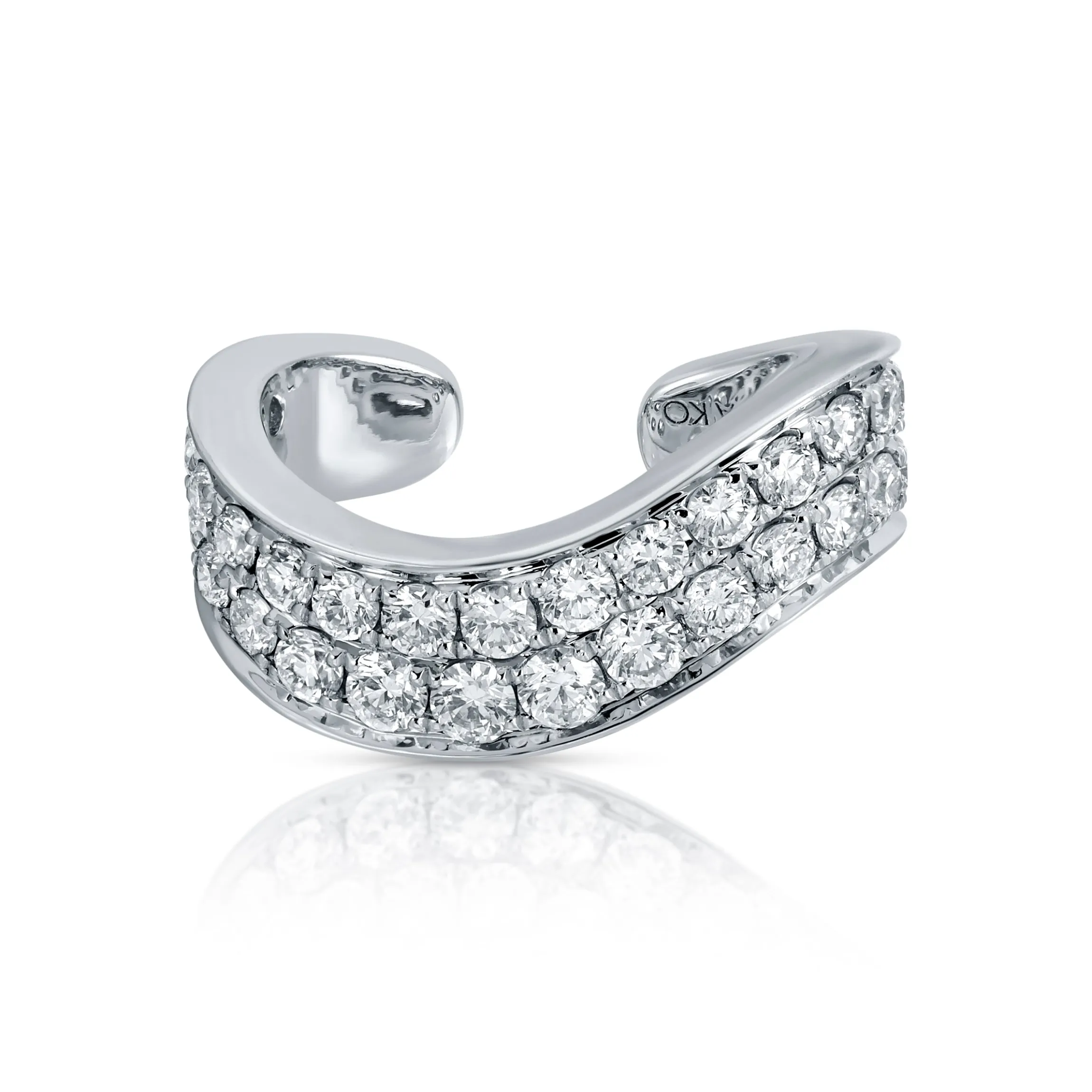 Clearance PAVE DIAMOND WAVE EAR CUFF Ear Cuffs