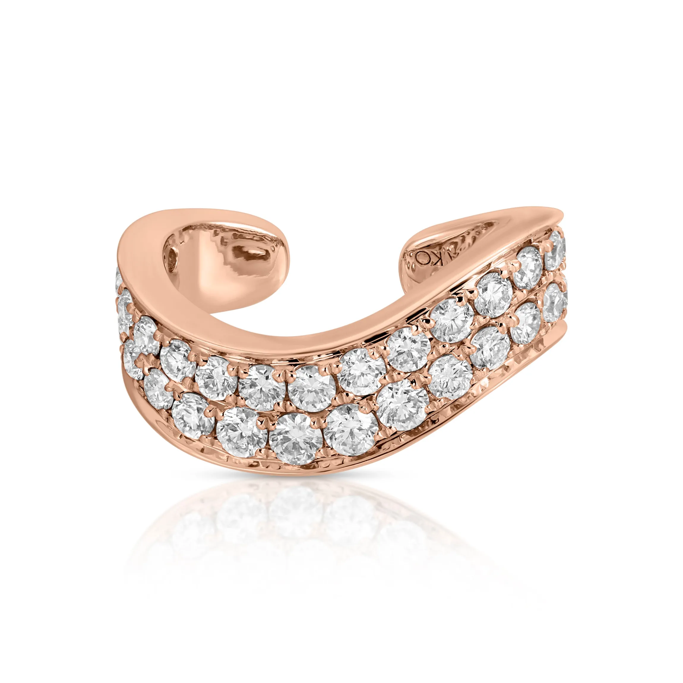 Clearance PAVE DIAMOND WAVE EAR CUFF Ear Cuffs