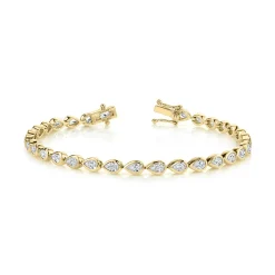 Store PEAR DIAMOND BEZEL TENNIS BRACELET Diamond Link