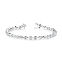 Store PEAR DIAMOND BEZEL TENNIS BRACELET Diamond Link