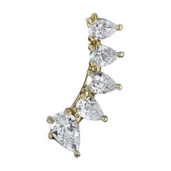Discount PEAR DIAMOND FLOATING EARRING Floating