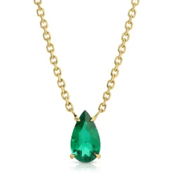 Shop PEAR EMERALD NECKLACE One Of A Kind