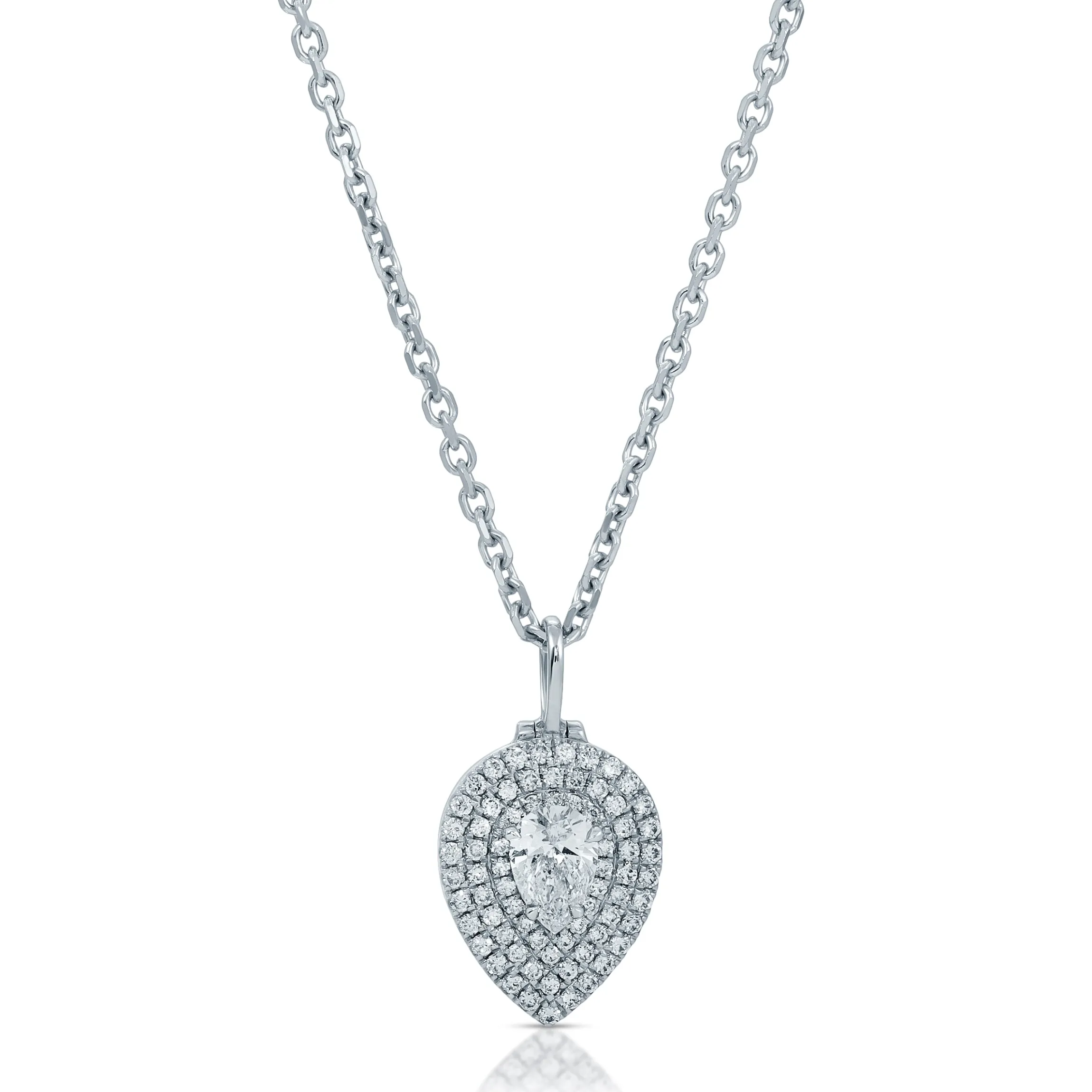 Shop PEAR SHAPED DIAMOND PAVE LOULOU LOCKET Pendants