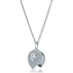 Shop PEAR SHAPED DIAMOND PAVE LOULOU LOCKET Pendants