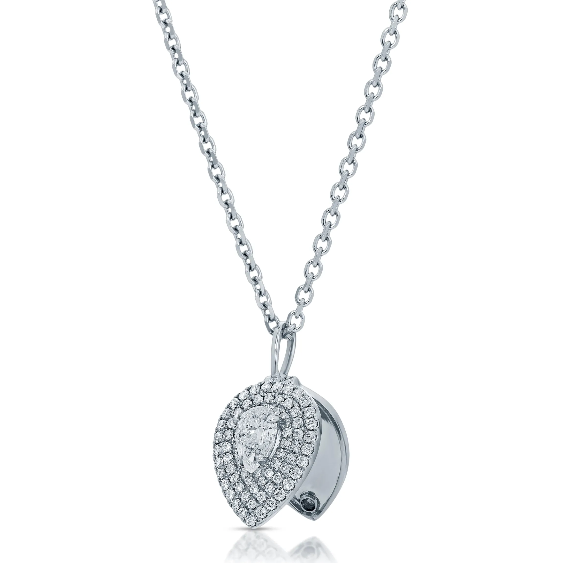 Shop PEAR SHAPED DIAMOND PAVE LOULOU LOCKET Pendants