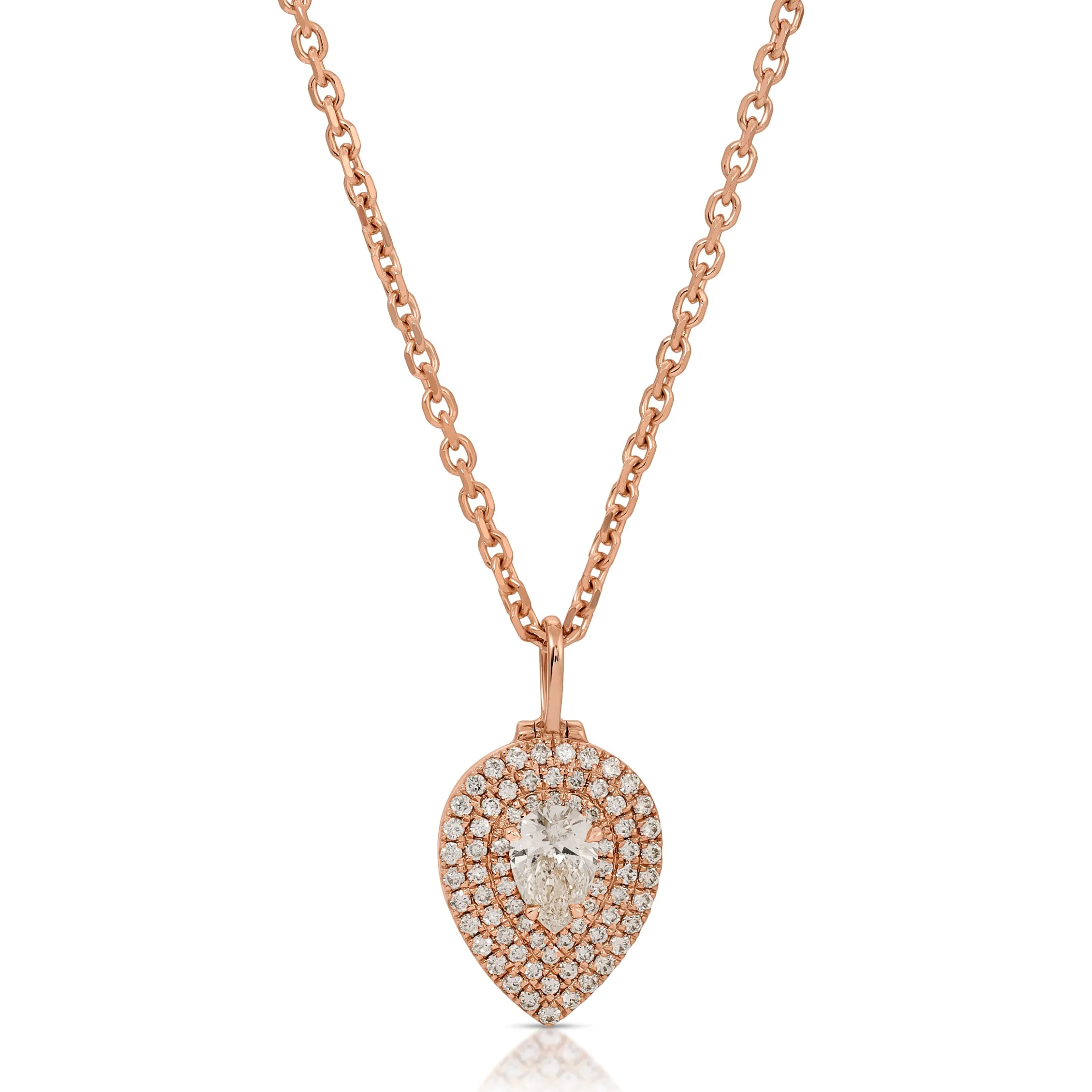 Shop PEAR SHAPED DIAMOND PAVE LOULOU LOCKET Pendants