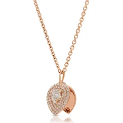 Shop PEAR SHAPED DIAMOND PAVE LOULOU LOCKET Pendants