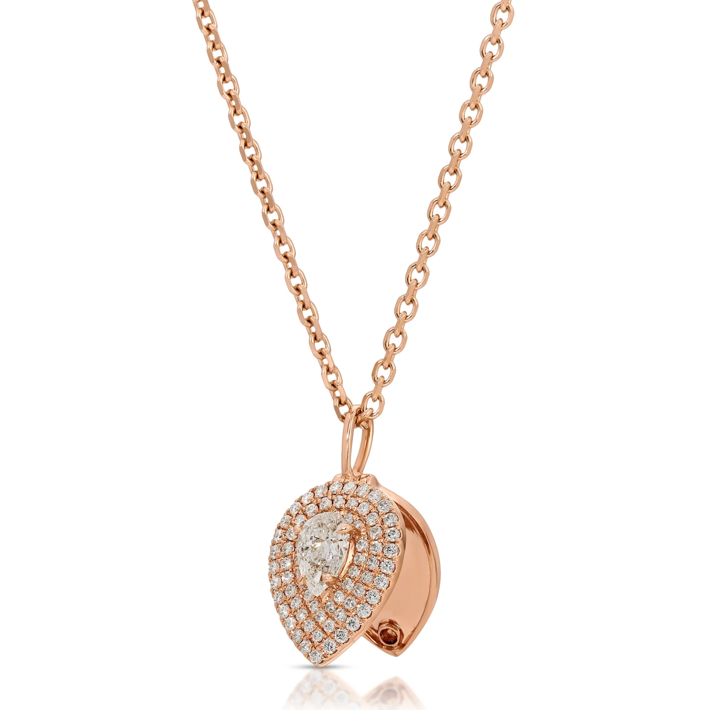 Shop PEAR SHAPED DIAMOND PAVE LOULOU LOCKET Pendants