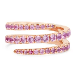 Outlet PINK SAPPHIRE COIL RING Coil