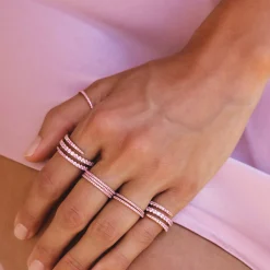 Outlet PINK SAPPHIRE COIL RING Coil