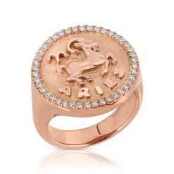 Cheap PINKY DIAMOND ZODIAC RING Pinky