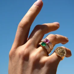 Cheap PINKY DIAMOND ZODIAC RING Pinky