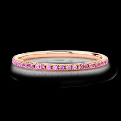 Best Sale ROSE GOLD PINK SAPPHIRE ETERNITY BAND Eternity|Stacking