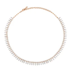 Shop ROUND AND MARQUISE DIAMOND SHAKER NECKLACE Chokers