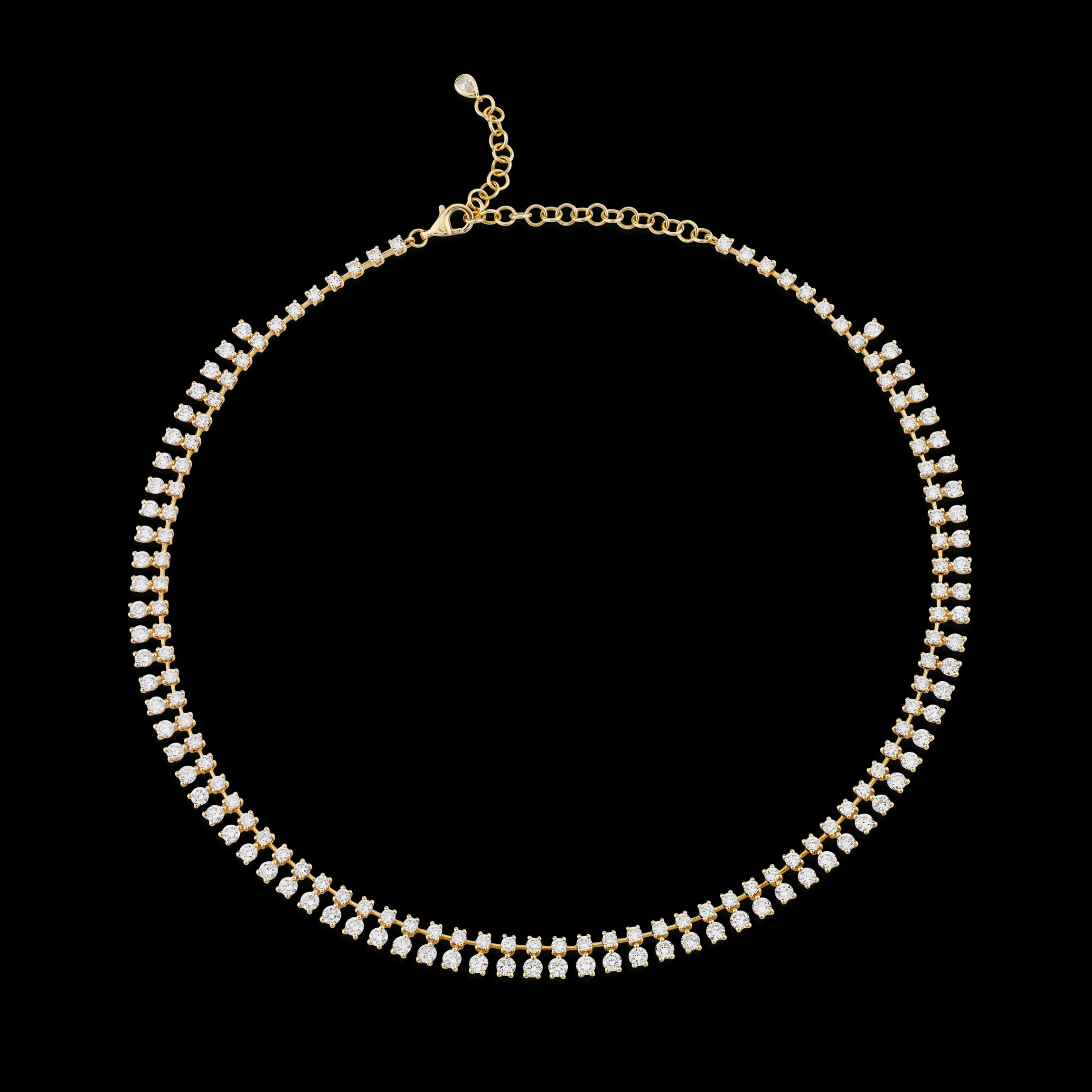 Sale ROUND DIAMOND SHAKER NECKLACE Chokers