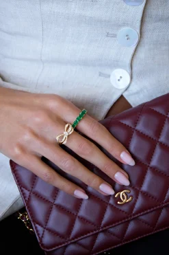 Flash Sale ROUND EMERALD ETERNITY BAND One Of A Kind