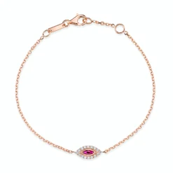Shop RUBY EVIL EYE CHAIN BRACELET Chain Link