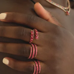 Flash Sale RUBY PINKY COIL RING Pinky|Coil