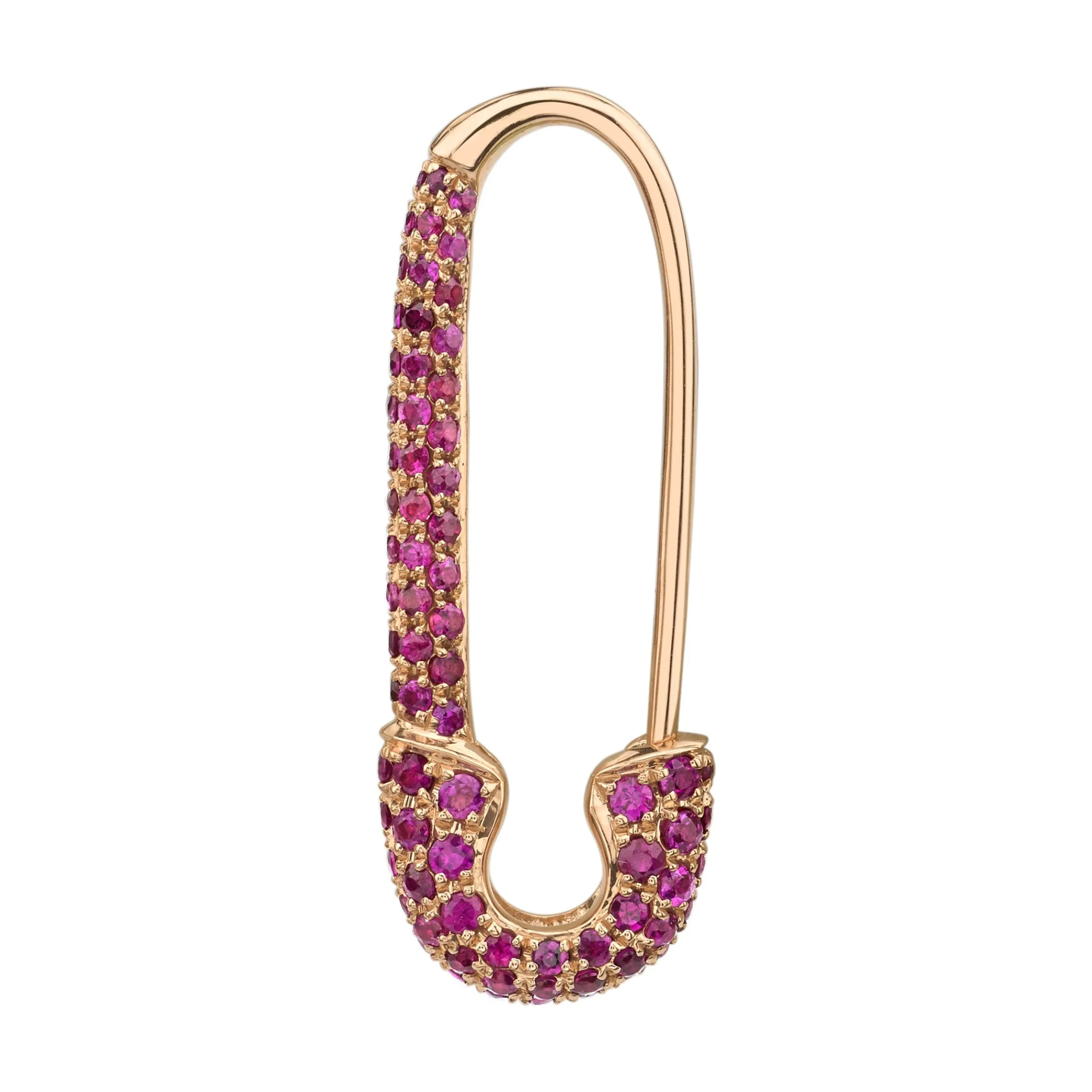 Cheap RUBY SAFETY PIN EARRING Safety Pins & Clips
